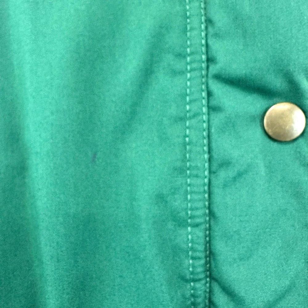 CABIN CREEK Vintage‎ Green Corduroy Collar Barn Jacket Chore Coat Women's M